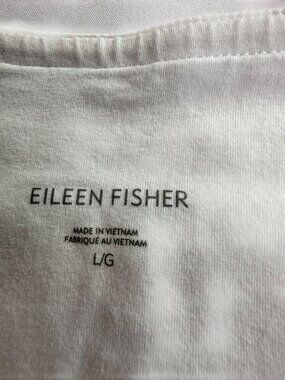 Eileen Fisher White Leggings.  Size Women's Large 93% Organic Cotton 7% Elastane
